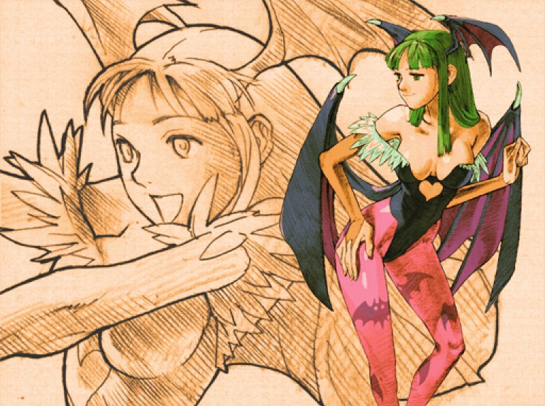 dailymorrigan's tweet image. in celebration of the mvc collection, i will post a few of my favorite morrigan mvc artwork, starting with this one from mvc2!