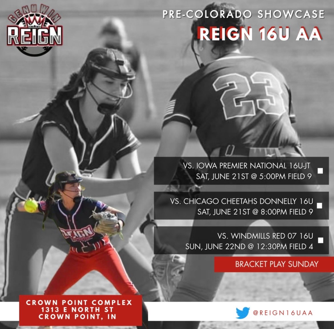 Going to play great competition at the Pre-Colorado Showcase at Crown Point, IN this weekend