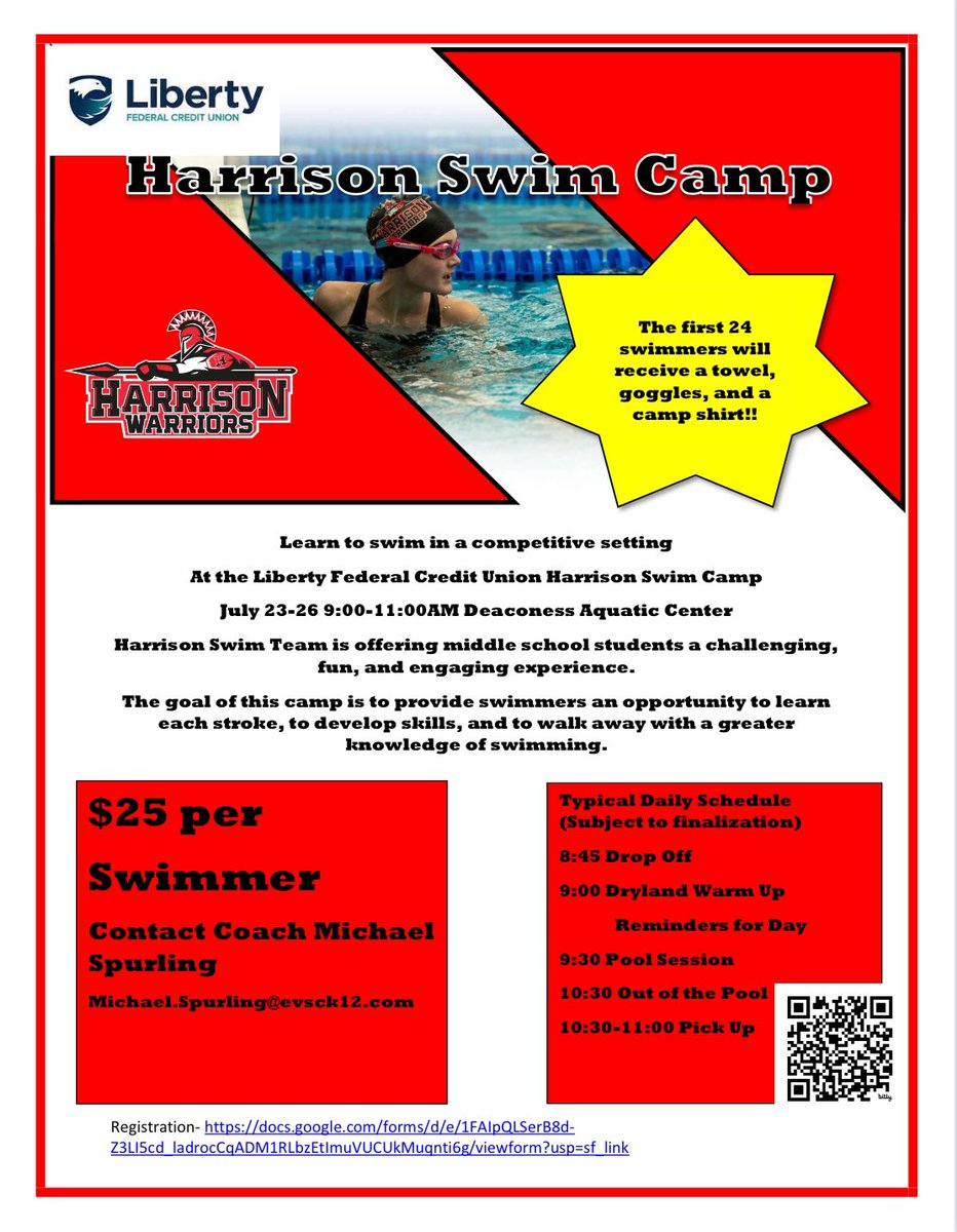 Save the date for the Liberty Federal Credit Union Harrison Seim Camp! July 23-26 and open to all middle school students. See the flier below for more information!