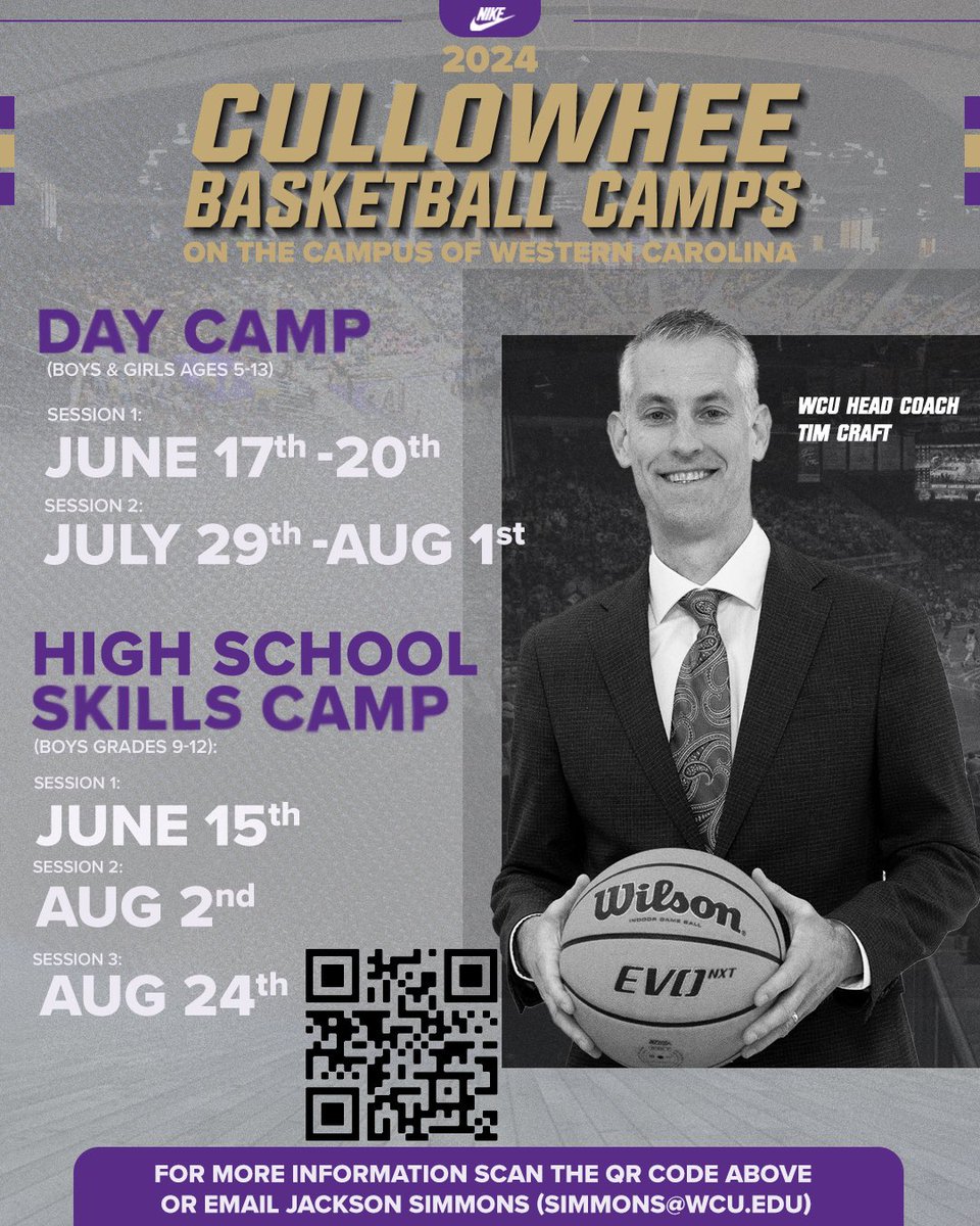 There are still open spots for all of our remaining Cullowhee Basketball Camps! Kid’s Camp Session 2, and our last 2 High School skills camps.

#WinTheDay