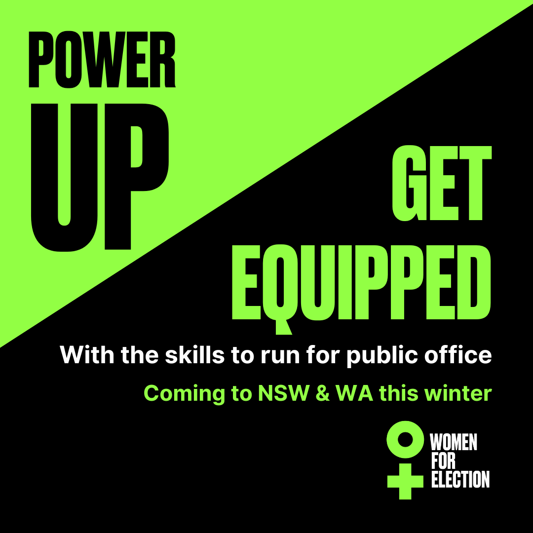 The Office for Women (@officeforwomen) on Twitter photo Are you interested in representing your community and running for public office but not sure where to start?
Women for Election <a href="/WomenElectionOz/">Women for Election</a> run free non-partisan, online and in-person political campaign workshops to help women get elected. 1/2 Are you interested in representing your community and running for public office but not sure where to start?
Women for Election <a href="/WomenElectionOz/">Women for Election</a> run free non-partisan, online and in-person political campaign workshops to help women get elected. 1/2