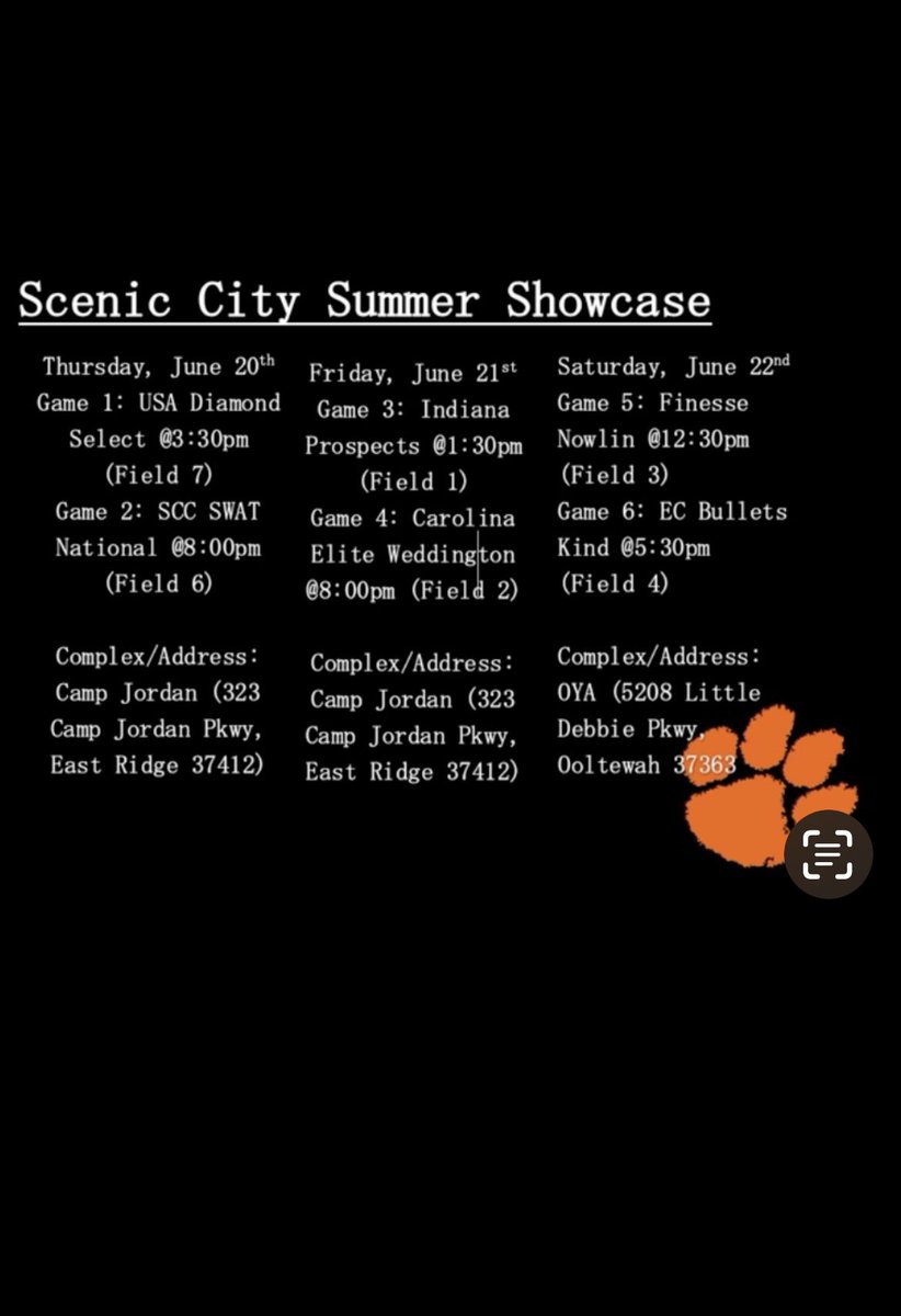 So excited to play in the Scenic City tournament this week with my team!!
<a href="/VTechSBcoach/">Pete</a> <a href="/marissa_yow/">Marissa Yow</a>  <a href="/Kazdynn/">Kazdyn Waldron</a> @jason83006180 @CoachAllenSUSB <a href="/MEJWhite17/">Maggie Johnson White</a> <a href="/softballferrum/">Ferrum Softball</a> <a href="/Coach_LaPorte/">Loren LaPorte</a> 
<a href="/DukeCoachYoung/">Marissa Young</a> @Taylor_Wike_ <a href="/RoanokeSoftball/">RoanokeSoftball</a> <a href="/RMCSoftballKP/">Kevin Proffitt</a>