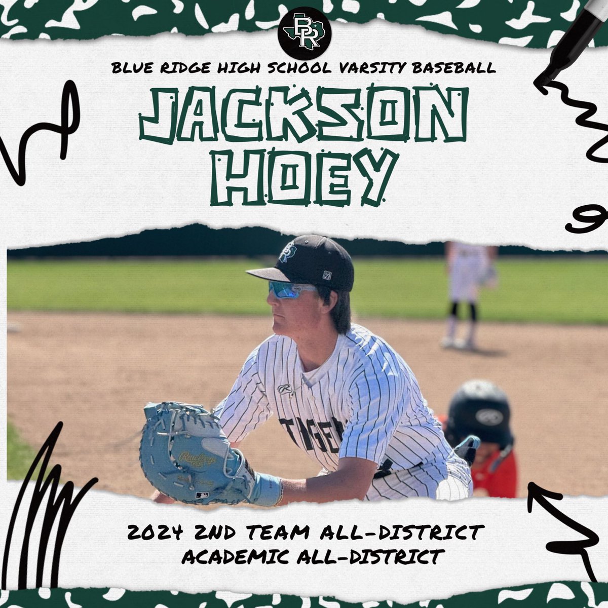 BRBaseball75424's tweet photo. 11-3A Second Team Selections for your Tigers! ⚾️ @JacksonHoe6714 @RyderClayton3 https://t.co/lOej3p6Wgc