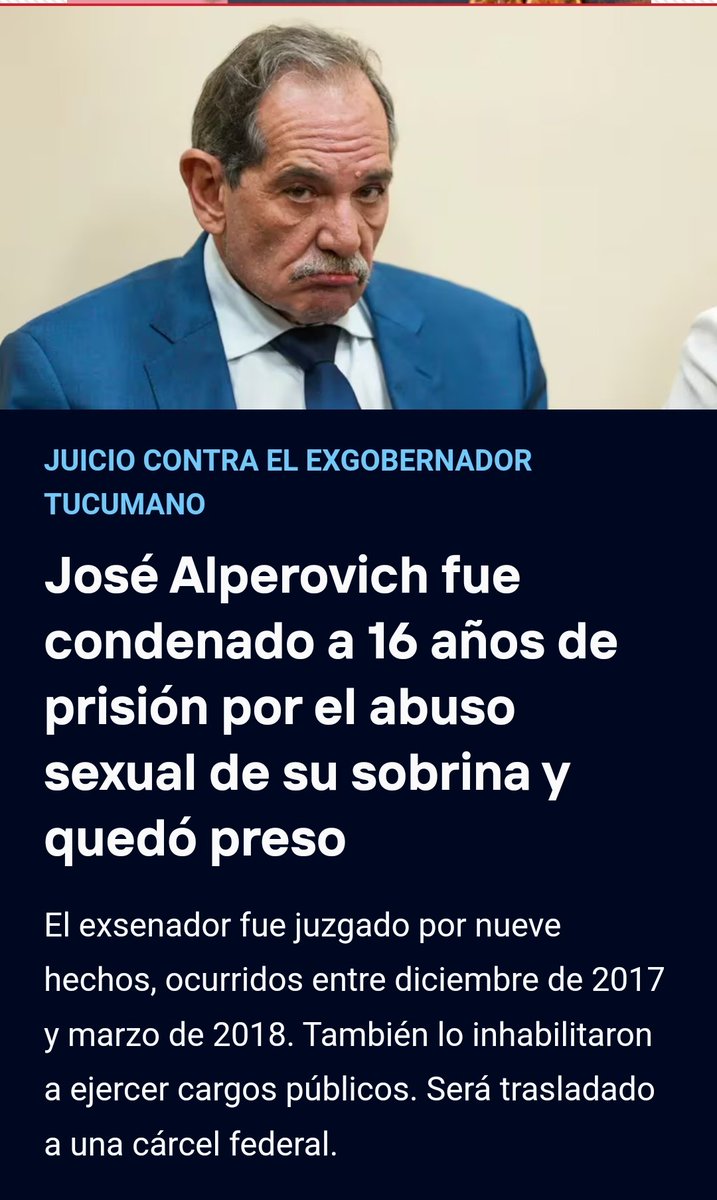 Se va  terminando el blindaje a los peronchos y socios K
Un delincuente menos #alperovichviolador 
#alperovichcondenado