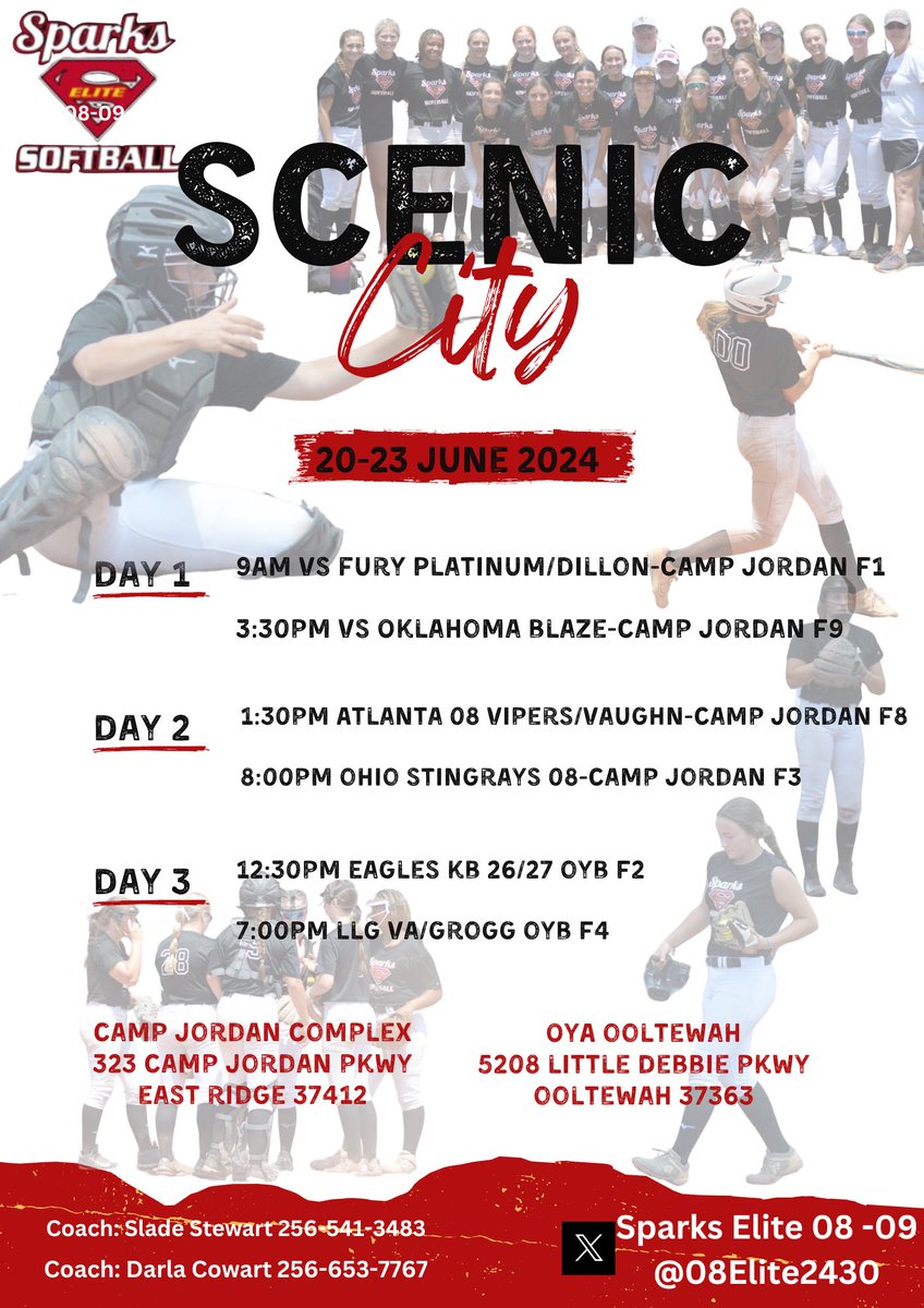 Coaches come out and check us out at the Scenic City Tournament.