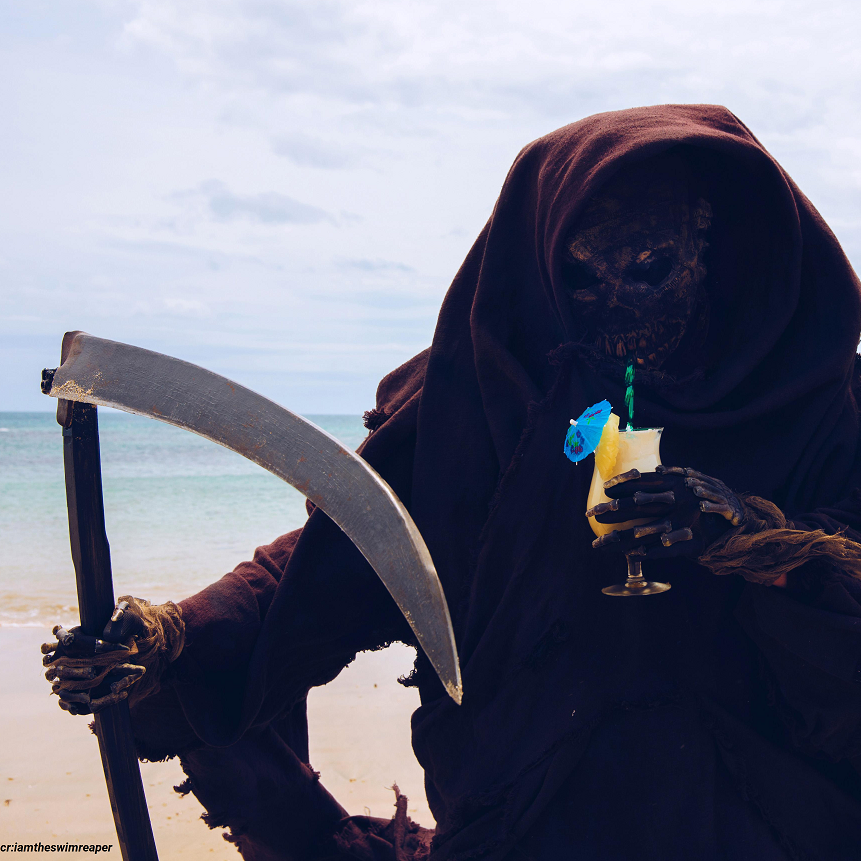 Xepla's tweet photo. reaper mains in their summer vacation expansion