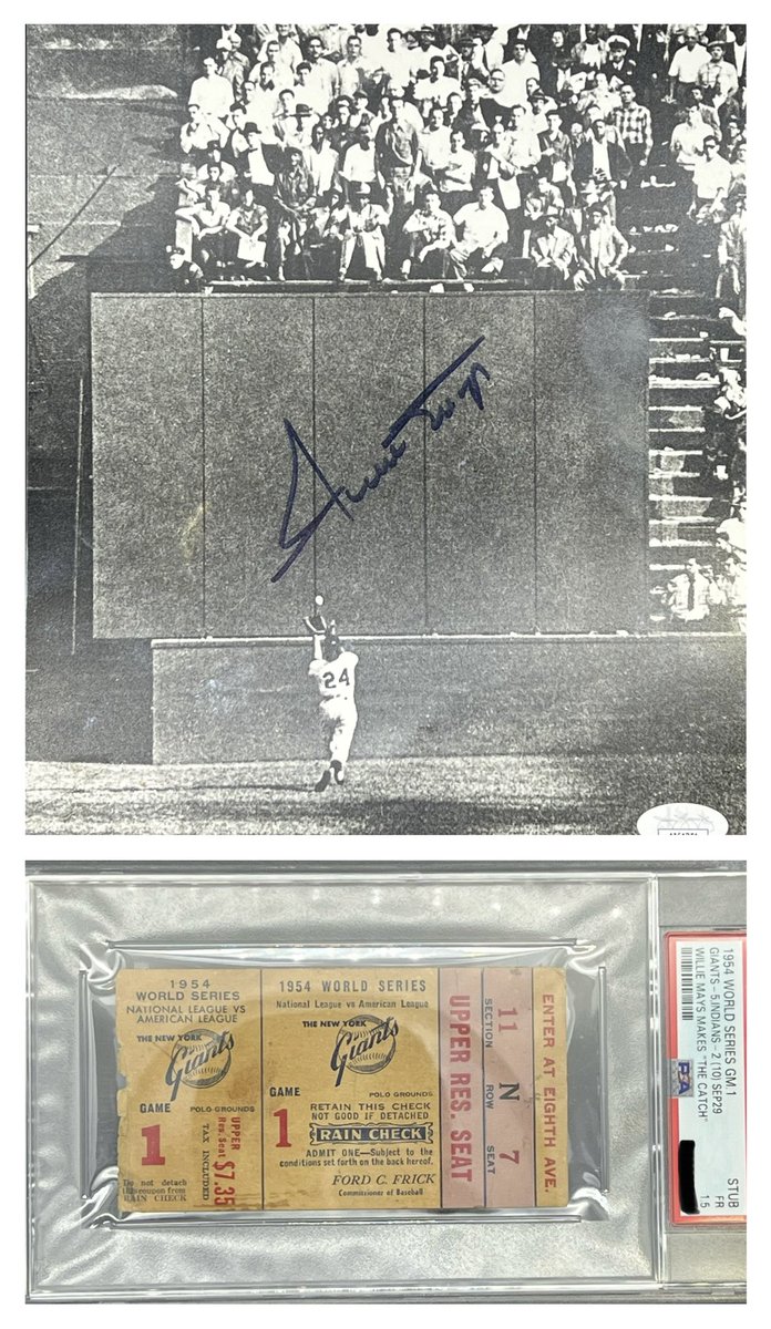 esigs's tweet image. One of the most iconic moments in sports… RIP Mr. Mays.