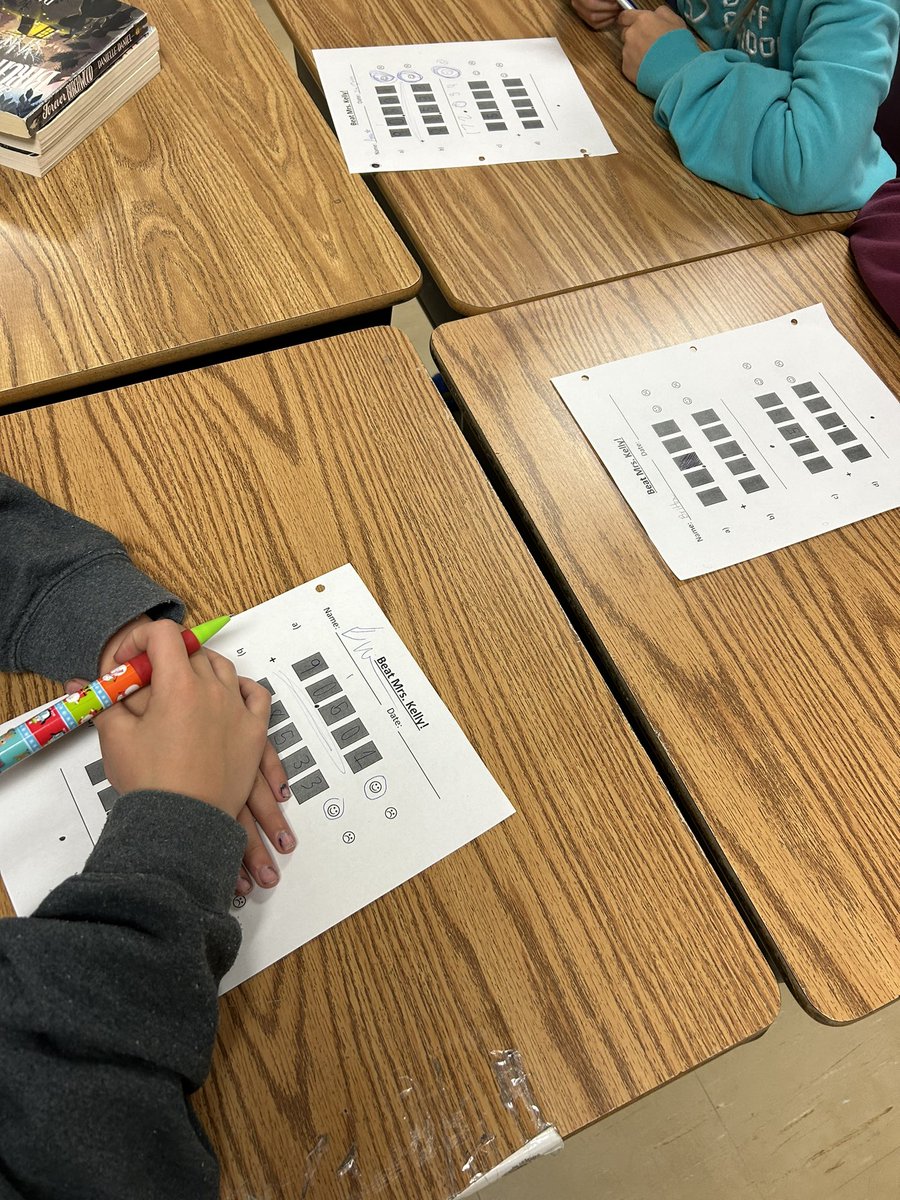 In Grade 5, Ss shared a game they have been playing that focuses on place value, probability &amp; rational numbers (decimals) ALL Ss have learned to accurately read or “say” rational numbers while creating values in hopes of trying to beat their teacher!