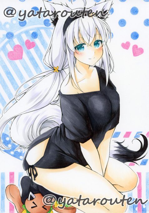 「こんこんきーつね!白上フブキです!」今日もよろしくお願いします#手描きイラスト #ホロライブ #コピックイラスト #コピック #ホロライブ1期生 #ホロライブゲーマーズ#白上フブキ #絵フブキ#過去絵 