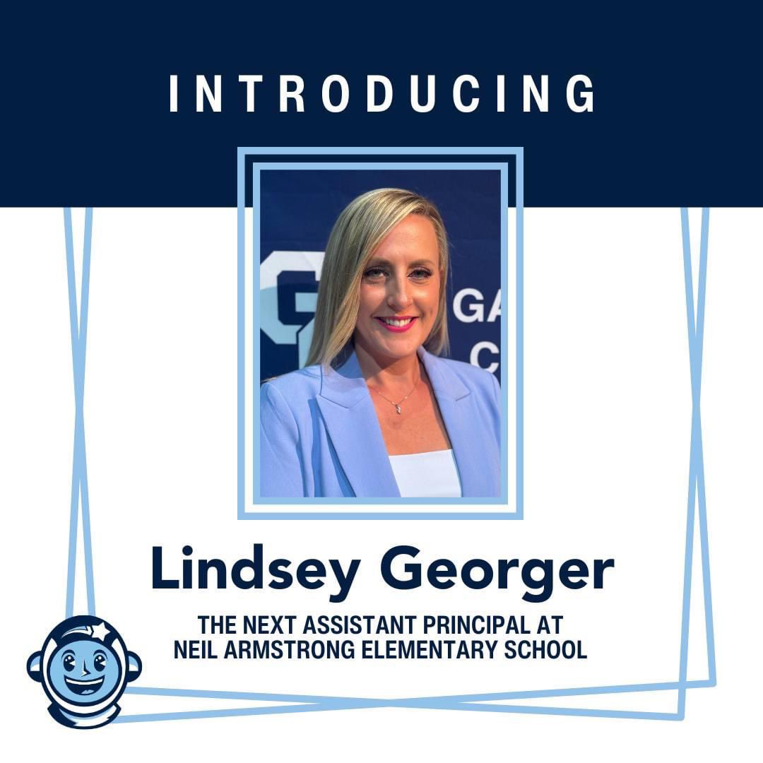 Armstrong Stars welcome our new assistant principal, Mrs. Georger! She will begin on July 1. Prior to GC, Mrs. Georger worked in the RCSD for 14 years as a bilingual teacher, intervention teacher, and instructional coach. Welcome to Armstrong! 🤩 #GCpride #ArmstrongStars