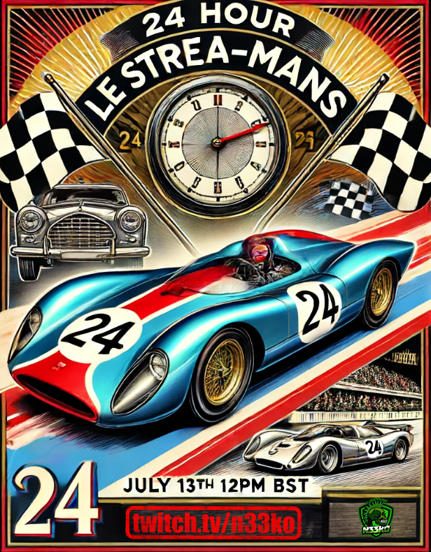 n33ko1's tweet photo. 24 Hour Race In Forza Based on the 1966 24 Hour Le Mans race

Racing on the Le Mans track for 24 hours

Full realism  | Hourly punishment wheel

Streamed live

Up to 24 people can take part

More details will be announced soon

If interested see below:

https://t.co/upLbdlNZLK https://t.co/p6TXxXdKz4