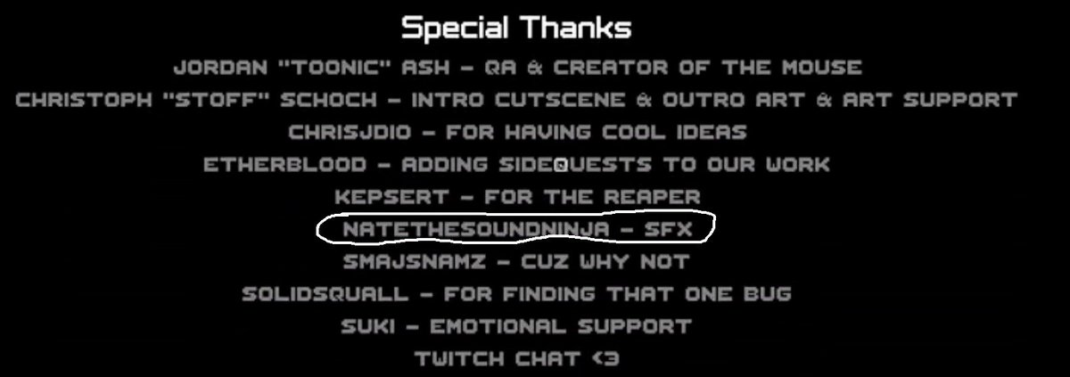 SoundNinjaNate's tweet photo. 🧵(1/2) My favorite thing about Twitch is meeting super talented folks with a passion for game dev. Many don't know, but I helped with some of the SFX on @splodeygame , a game that my awesome friends @Frozendoze and @Kage902 made.
#splodey #otkgamesexpo #SFX #sounddesign #audio https://t.co/YSLnUf3pTG