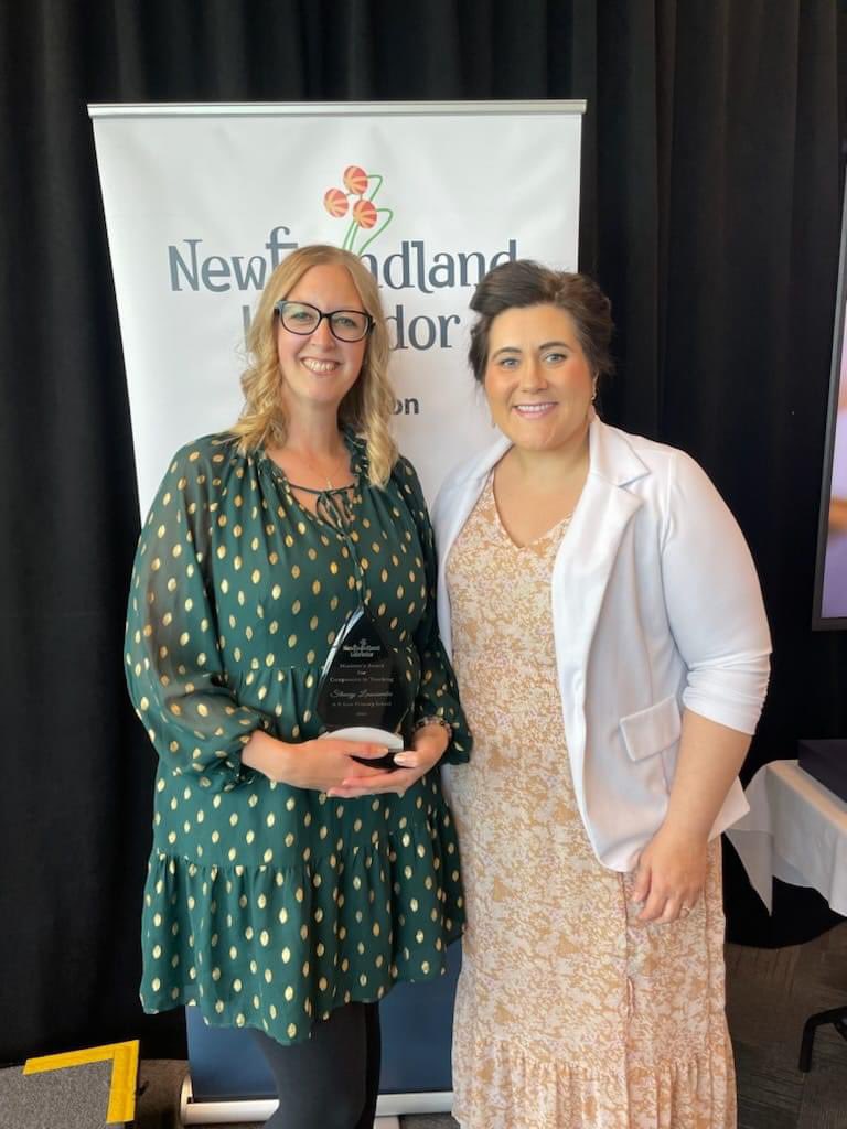 Congratulations to our very own, Ms. Stacey Luscombe who received the Minister’s Award for Compassion in Teaching today! Your creativity, dedication and commitment to your students is inspiring. We are so proud of you! 🎉👏<a href="/NLSchoolsCA/">NLSchools</a>