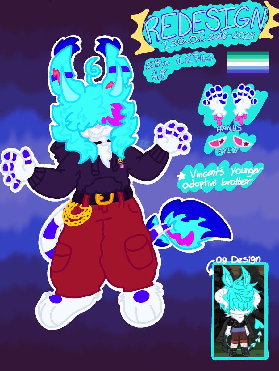 InkyEntity's tweet image. Here's some more redesigns of some old OC's. (Yes I was a Gacha kid forgive me.)