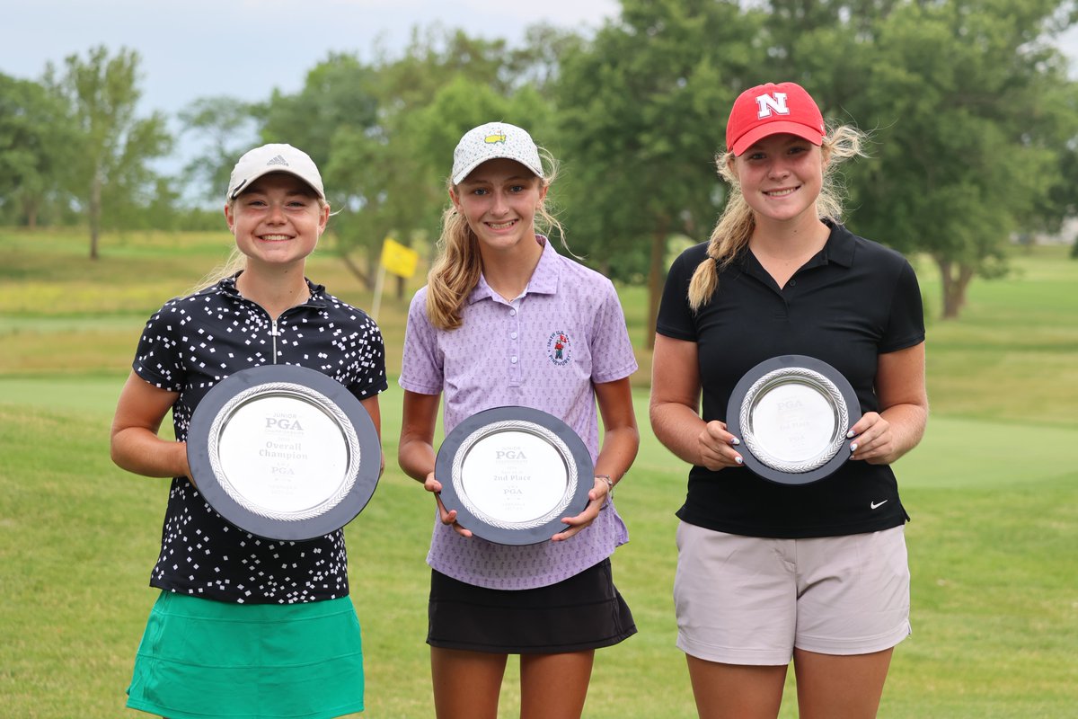 Nebraska Section PGA (@nebraskapga) on Twitter photo Girls 16-18 Medalists | #NEJuniorPGA
🥇 Omaha’s <a href="/JuliaKarmazin/">Julia Karmazin</a> +6 *
🥈 Fremont’s <a href="/AnsleyGoose/">Ansley Giesselmann</a> +6
🥉 Lincoln’s Olivia Lovegrove +9
After four playoff holes, Karmazin made par to keep her summer hot streak rolling at <a href="/TheBCC1917/">Beatrice CC</a>! 👏
Full Results 📲 nebraskapga.bluegolf.com/bluegolf/nebra… Girls 16-18 Medalists | #NEJuniorPGA
🥇 Omaha’s <a href="/JuliaKarmazin/">Julia Karmazin</a> +6 *
🥈 Fremont’s <a href="/AnsleyGoose/">Ansley Giesselmann</a> +6
🥉 Lincoln’s Olivia Lovegrove +9
After four playoff holes, Karmazin made par to keep her summer hot streak rolling at <a href="/TheBCC1917/">Beatrice CC</a>! 👏
Full Results 📲 nebraskapga.bluegolf.com/bluegolf/nebra…