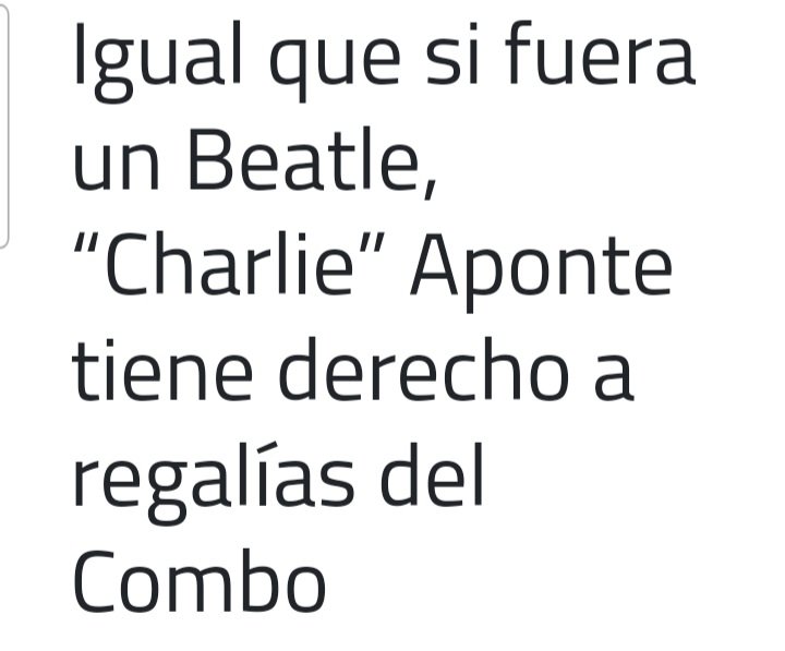 El Tribunal de Apelaciones de Boston emitió hoy un fallo histórico a favor de <a href="/CharlieApontePR/">Charlie Aponte</a>  concediéndole  derecho a más regalías digitales de las canciones que hizo con El Gran Combo; la empresa dueña del GC no tiene derecho a las mismas.