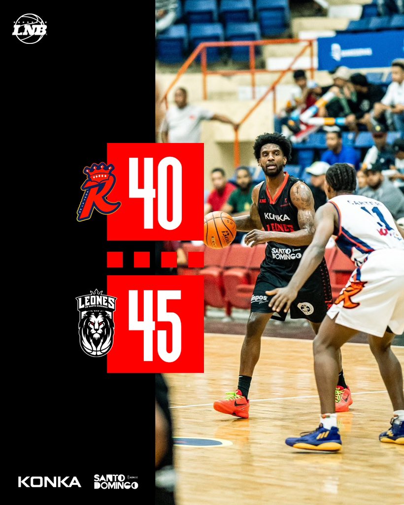 En el medio tiempo, la manada arriba en el partido 45-40.

#sesienteelrojo #lnb #baloncesto #basketball