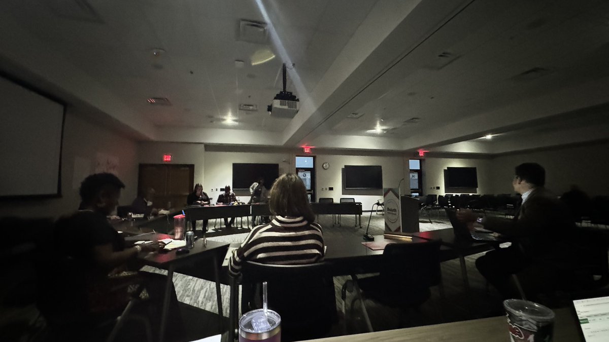 We ended our <a href="/Duluth_Schools/">DuluthPublicSchools</a> board meeting in the dark. 🫣
