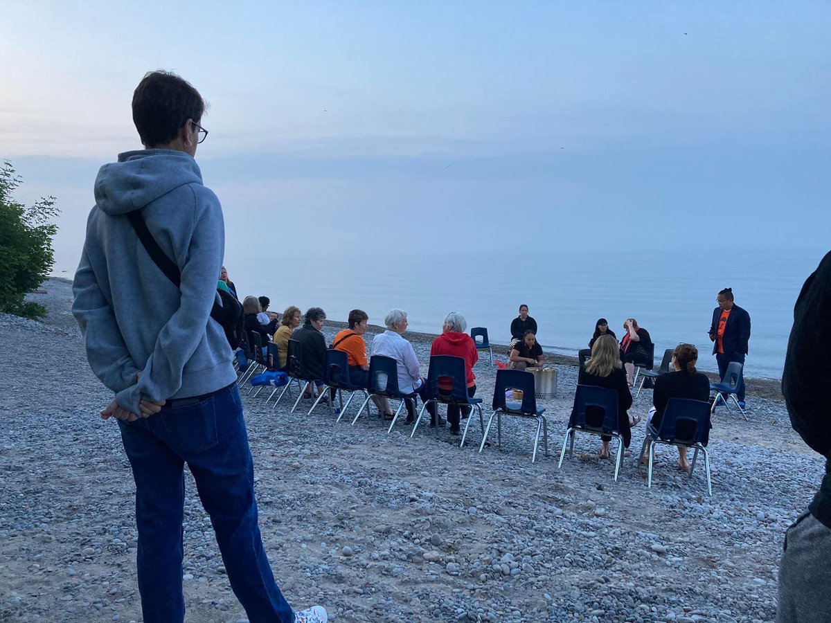 In honour and celebration of Indigenous Heritage Month &amp; the National Day of Indigenous Peoples, the Town of Ajax invited Grandmother Kim Wheatley to lead a traditional Sunrise Ceremony this morning at Paradise Park. #truthandreconciliation #IndigenousHistoryMonth