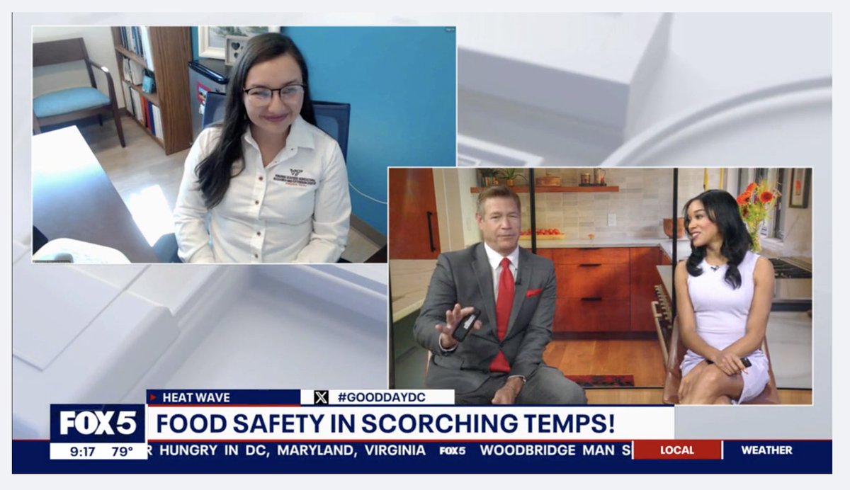 Watch and learn some food safety tips before summer cookout season! <a href="/VTFoodScience/">Virginia Tech Food Science & Technology Department</a> food safety expert Katheryn Parraga-Estrada joined <a href="/fox5dc/">FOX 5 DC</a> to discuss the best ways to keep food safe in a heat wave.
Learn more: fox5dc.com/video/1472634