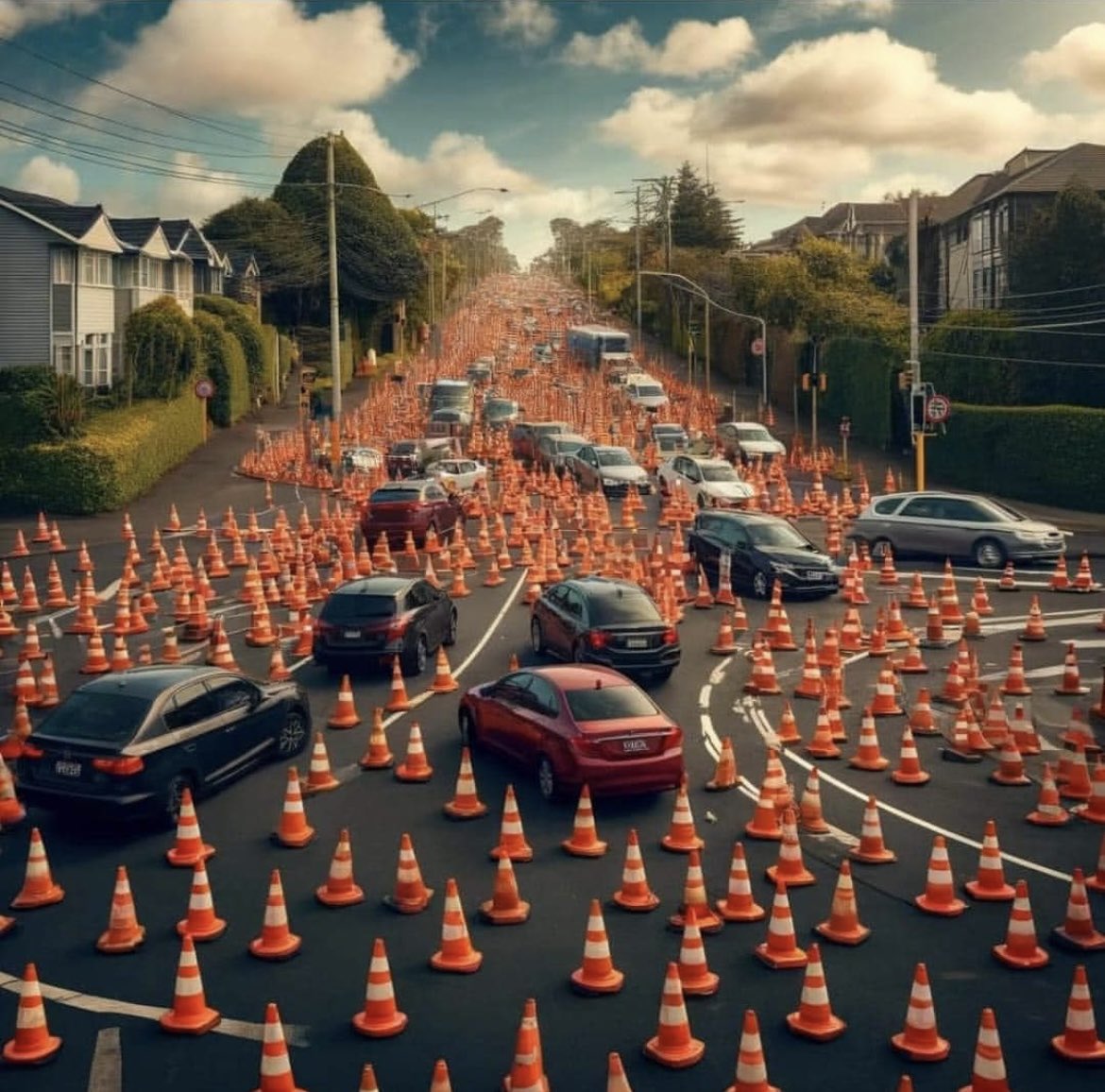 Wellington used to be so accessible and an easy 20 minute commute to your next destination. Can someone give me a reason why this has changed? Or is it just the cycle paths and millions of cones  on the roads? #conegate