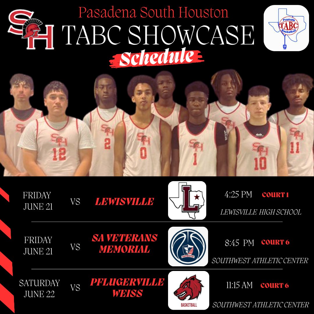 🏀TABC Showcase Roster &amp; Schedule 🏀

Media: <a href="/RcsSports/">Jim Hicks</a> <a href="/GASOTim/">Tim Littlefield</a> <a href="/TexasHoopsGASO/">TexasHoops/GASO 🔗</a> <a href="/GASOLyndon/">Lyndon Cook 🏀</a> <a href="/GDayHoopScout/">🅶🅴🅾🅵🅵🆁🅴🆈 🅳🅰🆈 🆂🆁.</a> <a href="/bigsloan32/">Marcus Sloan</a> <a href="/djones8301/">Doug Jones</a> <a href="/GASOBlue/">Blue Zertuche 🔗</a> <a href="/GASOMass/">Ryan Massad 🔎</a> <a href="/iFilmHoopers/">Michael Timmins</a> <a href="/CThaProphet24/">Alex Y</a> <a href="/RobCInTheGym/">Robert Carroll</a> <a href="/AnalyticalCoach/">🥶The Baller Plug🥶</a> <a href="/Jaylonsetxscout/">Jaylon Warren</a> <a href="/Tabchoops/">𝙏𝘼𝘽𝘾🏀📋</a> <a href="/PrepHoopsTX/">Prep Hoops Texas</a> <a href="/AlamoCityHoops1/">Alamo City Hoops</a>