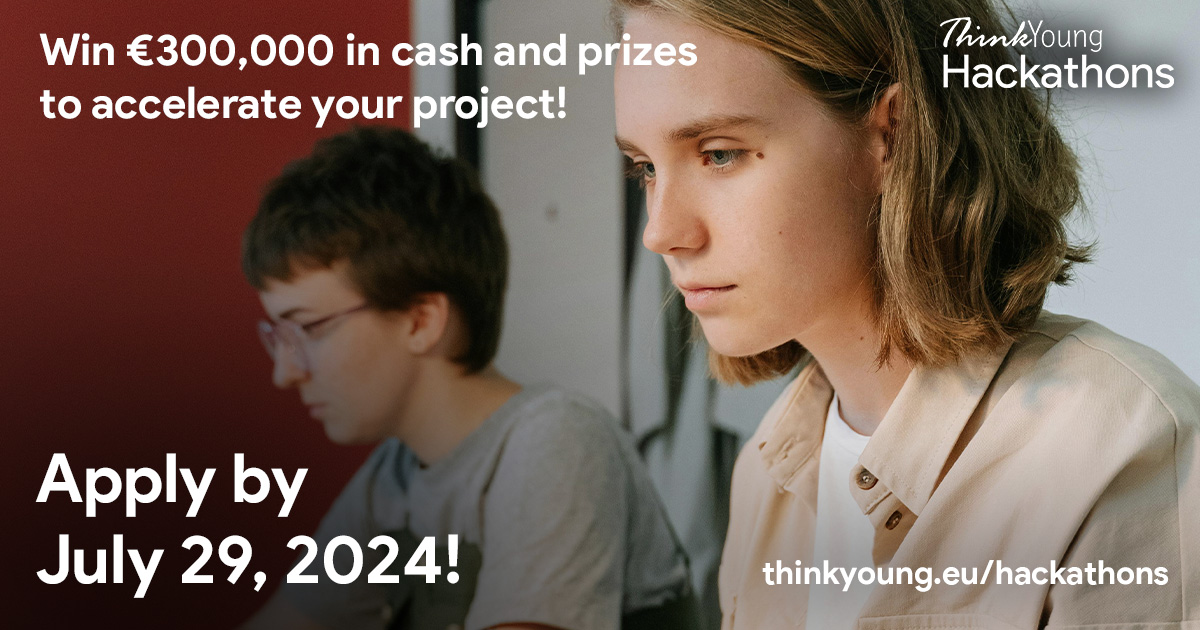 We're proud to announce our partnership with #ThinkYoungHackathons, a series of hackathons aimed at combating election disinformation using tech, organised by <a href="/ThinkYoungNGO/">ThinkYoung</a> with the support of <a href="/Google/">Google</a>. 
🤝 Open to nonprofit organisations across Europe
ℹ️ thinkyoung.eu/hackathons