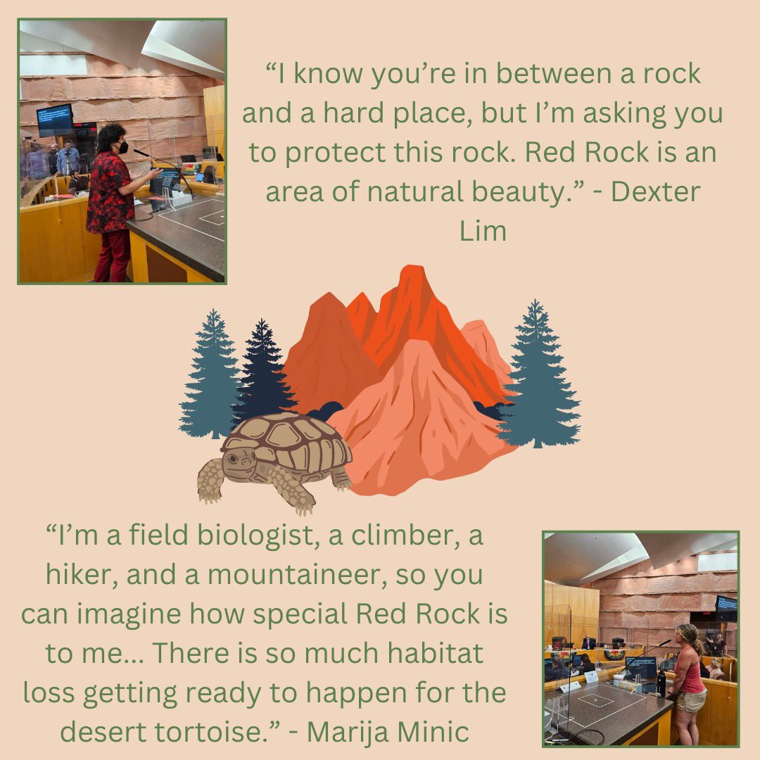 SCToiyabe's tweet photo. Developers want to “pave paradise, and put up a parking lot,” so to speak. Cue the Joni Mitchell song.

While we are disappointed in the results from today’s meeting, we will still do everything we can to #SaveRedRock. https://t.co/wwjOODciuR