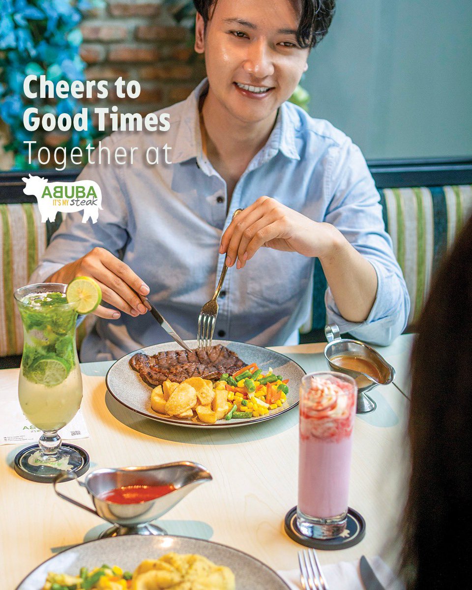 Cheers to good times together at ABUBA steak! ✨
Gather your favorite people and raise the fork to enjoy the moment and delicious steak 🥩

#abubasteak #abuba #itsmysteak #steakholic #steak