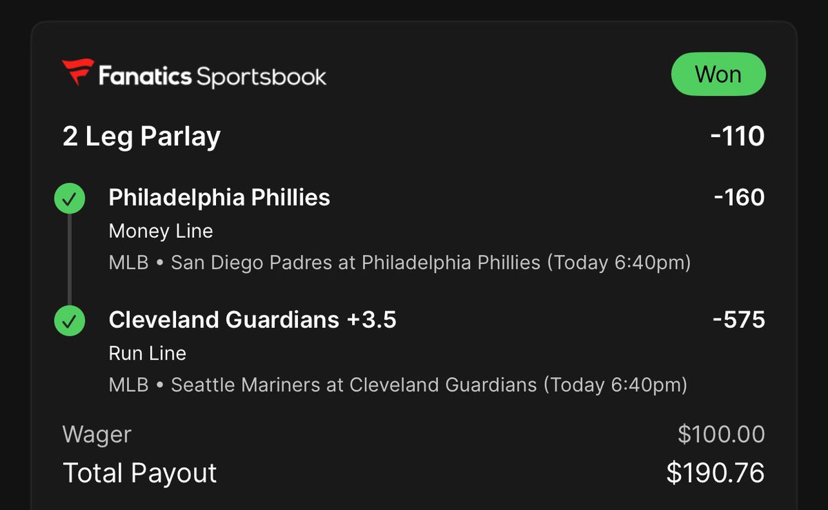 Cash the 2 unit play ✅💰

Join now and get a 5 day free trial! 

whop.com/nightmare-locks

#MLB #GAMBLINGX