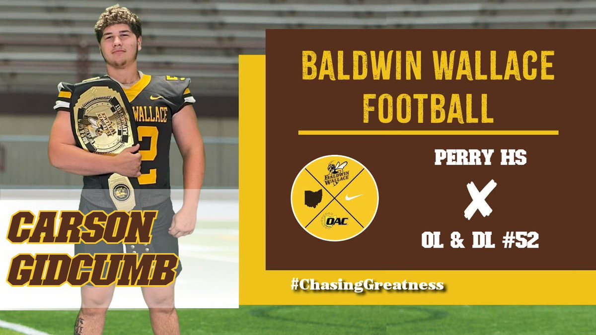 Carson Gidcumb (@carsongidcumb) on Twitter photo I had a great visit yesterday at Baldwin Wallace thank you <a href="/AndrewCregan16/">Andrew Cregan</a> and <a href="/CoachHilvert/">Jim Hilvert</a> for inviting me and can’t wait for a game days visit this fall! @BWYJFootball I had a great visit yesterday at Baldwin Wallace thank you <a href="/AndrewCregan16/">Andrew Cregan</a> and <a href="/CoachHilvert/">Jim Hilvert</a> for inviting me and can’t wait for a game days visit this fall! @BWYJFootball