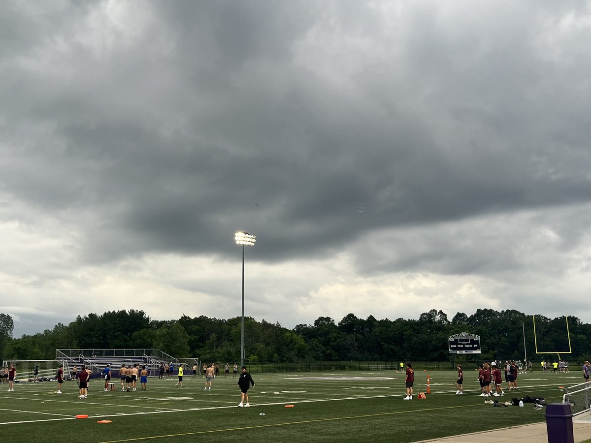 CrownCollegeFB's tweet photo. The rain held off and another evening of our Crown Passing League is in the books! #CrownClimb https://t.co/MrOquhkQsL