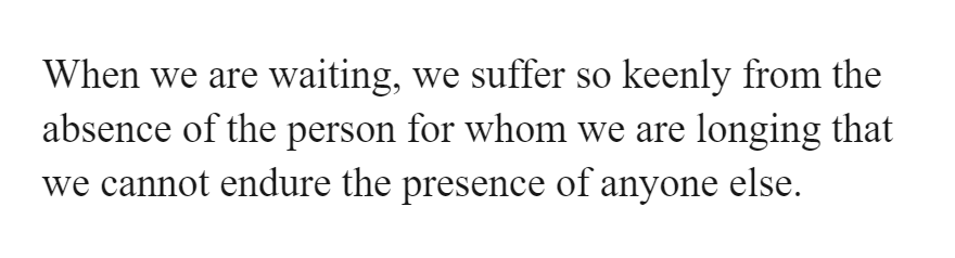 luhaenten's tweet photo. Proust on the pains of waiting https://t.co/jawBt18sUT