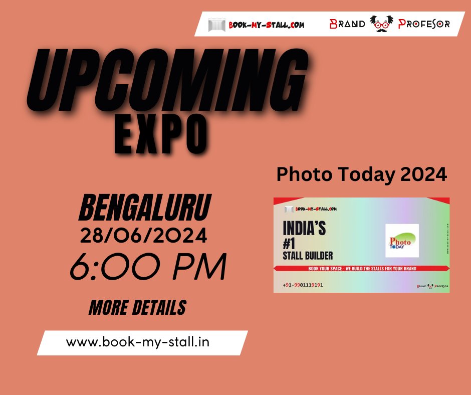 c_rishith's tweet image. 📸✨ Join us at Photo Today 2024, June 21-23 at Bangalore International Exhibition Centre! Explore the latest in photography gear, attend workshops, and network with industry experts. Don’t miss this premier event for photographers! #PhotoToday2024 #PhotographyExpo