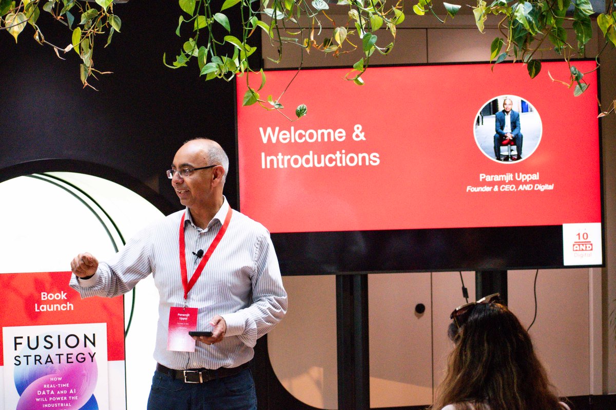 AND_Digital's tweet photo. We had the pleasure of hosting the launch of @NVenkatraman's second book last night.

'Fusion Strategy: How Real-Time Data and AI Will Power the Industrial Future' uncovers the future of digital disruption in asset-heavy markets; a must-read to stay ahead. https://t.co/7TnhtGXFIh