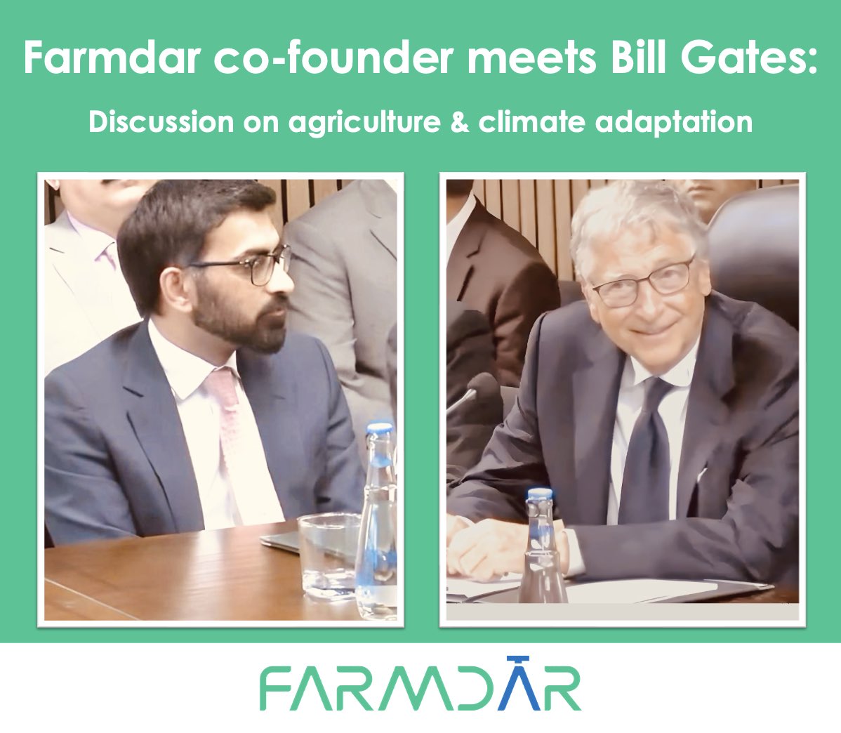 Farmdar (@farmdarofficial) on Twitter photo Co-founder <a href="/FarmdarOfficial/">Farmdar</a> met <a href="/BillGates/">Bill Gates</a> at a roundtable on climate adaptation, chaired by <a href="/CMShehbaz/">Shehbaz Sharif</a> at <a href="/ndmapk/">NDMA PAKISTAN</a>. Discussion highlighted the critical role AI and tech from companies like <a href="/FarmdarOfficial/">Farmdar</a> will play in agriculture’s adaptation to climate change. Co-founder <a href="/FarmdarOfficial/">Farmdar</a> met <a href="/BillGates/">Bill Gates</a> at a roundtable on climate adaptation, chaired by <a href="/CMShehbaz/">Shehbaz Sharif</a> at <a href="/ndmapk/">NDMA PAKISTAN</a>. Discussion highlighted the critical role AI and tech from companies like <a href="/FarmdarOfficial/">Farmdar</a> will play in agriculture’s adaptation to climate change.