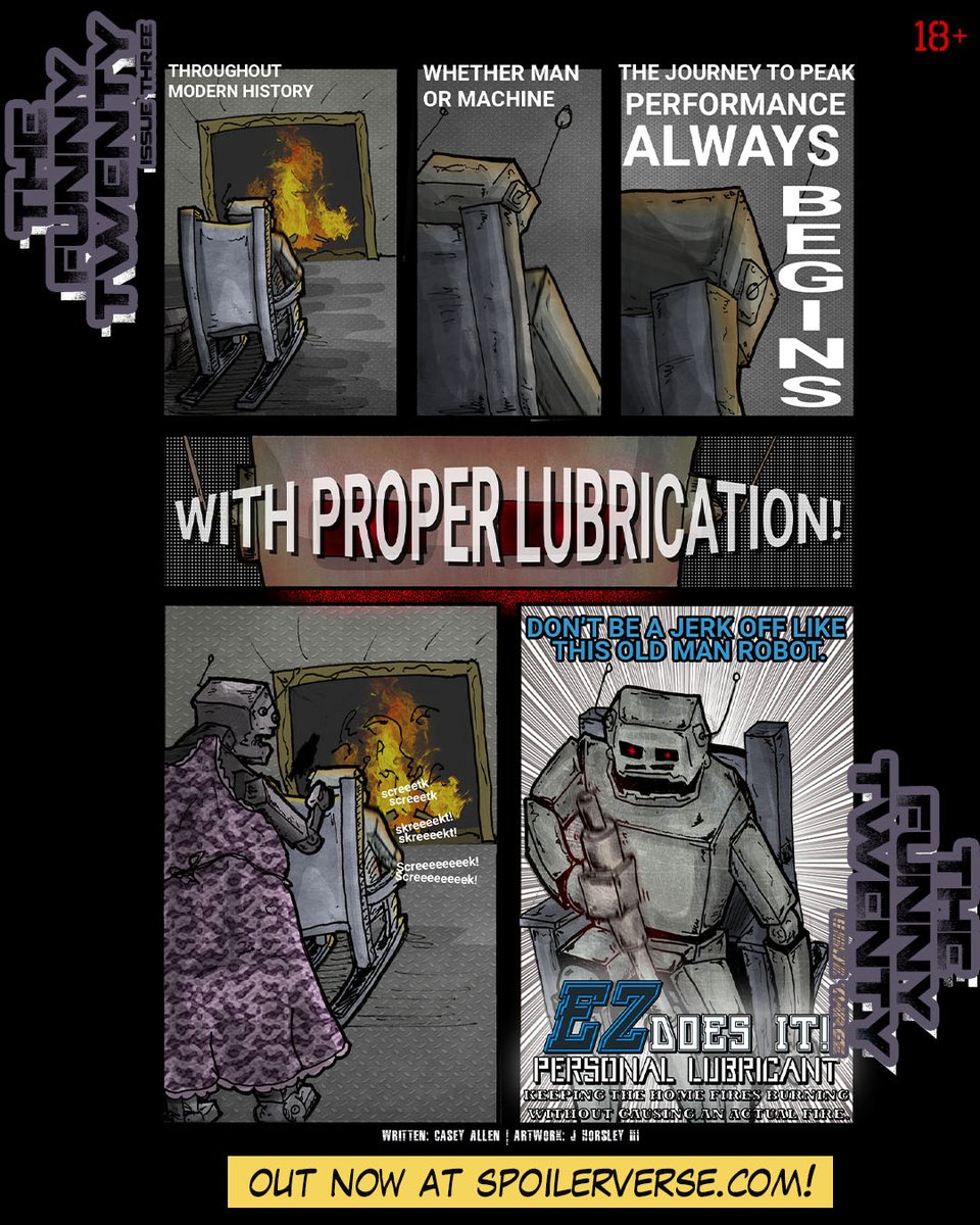 y2cl's tweet photo. You probably can't read all of this, but you should. By going and buying the issue for $2! #funny20 #y2cl #webcomic #robotlube #humor #indiecomics https://t.co/PEWvs0uHsy