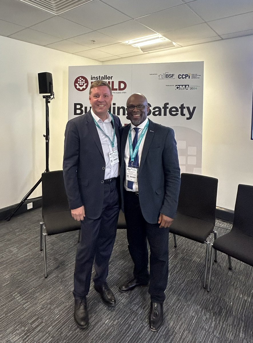 AbisogunOBE's tweet photo. @InstallerSHOW @DigitalTwinHub @DTSA_Global @STMagUK @constructingexc @lpoolcouncil @WolseleyPipe @cbheating @SECBE_UK @NathanGarnett @ConstructionCLC @CICtweet @CICCEO @BuildingNews @CNplus @fmbuilders @BrianBerryFMB @CITB_UK @londonchamber @londoncouncils Really good to catch-up with a dear friend and fellow speaker Dean, Group CEO from @langley_uk and Tom Weller from @PersimmonHomes, for a panel discussion chaired by Robert Biggs of the #BuildingASaferFuture _ talking up the relevance and applicability of #BSA2022 in construction https://t.co/6l9vDXtPif