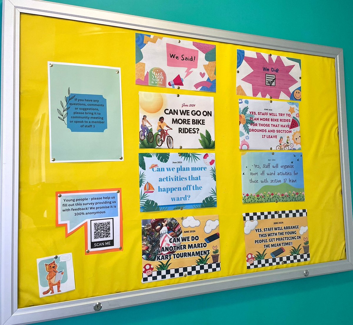 ElftQA's tweet photo. 🌟Thanks to everyone who submitted their You Said We Did board for Patient Experience Awareness week. These are the 4 brilliant boards we wanted to share - thanks for your amazing work! 🥰#WMTYD24 #makingfeedbackmatter ft Coborn acute, Ivory ward, Fountains Court & Broadgate ward https://t.co/hEj9WWxU4Q