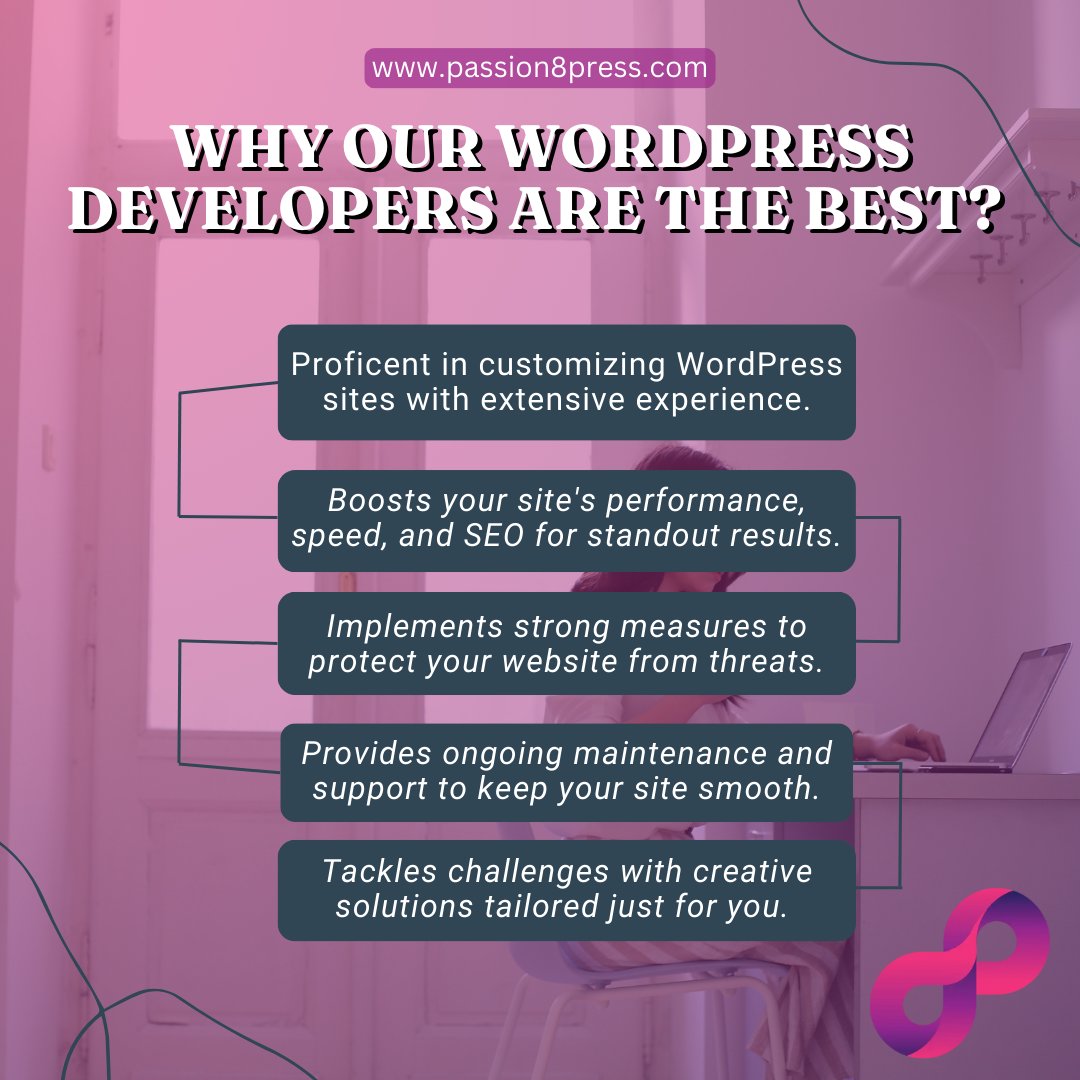 Passion8pressS's tweet photo. Is it tough to find the right WordPress Developers? 

Not Anymore!

At @Passion8Press, our WordPress pros🖖🏻 build standout websites tailored to your needs. 

Visit https://t.co/lOQZohY2JJ now

#Passion8Press #WordPressDevelopment #WebsiteDesign #TopDevelopers  #OnlineSuccess https://t.co/IVIdvUzFcX