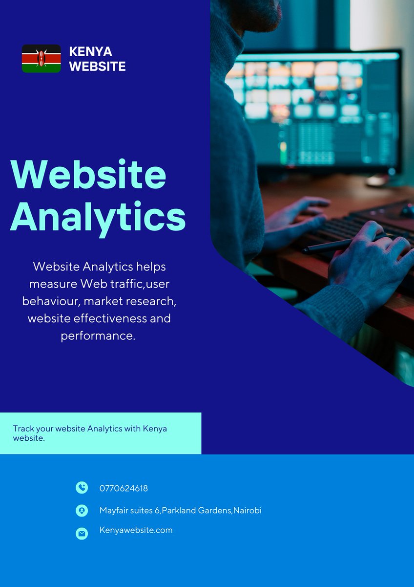Track your website performance with our analytic service .Gain insights to make informed decisions. 
 #websiteanalytics  #datadriven
 #kenyawebsite