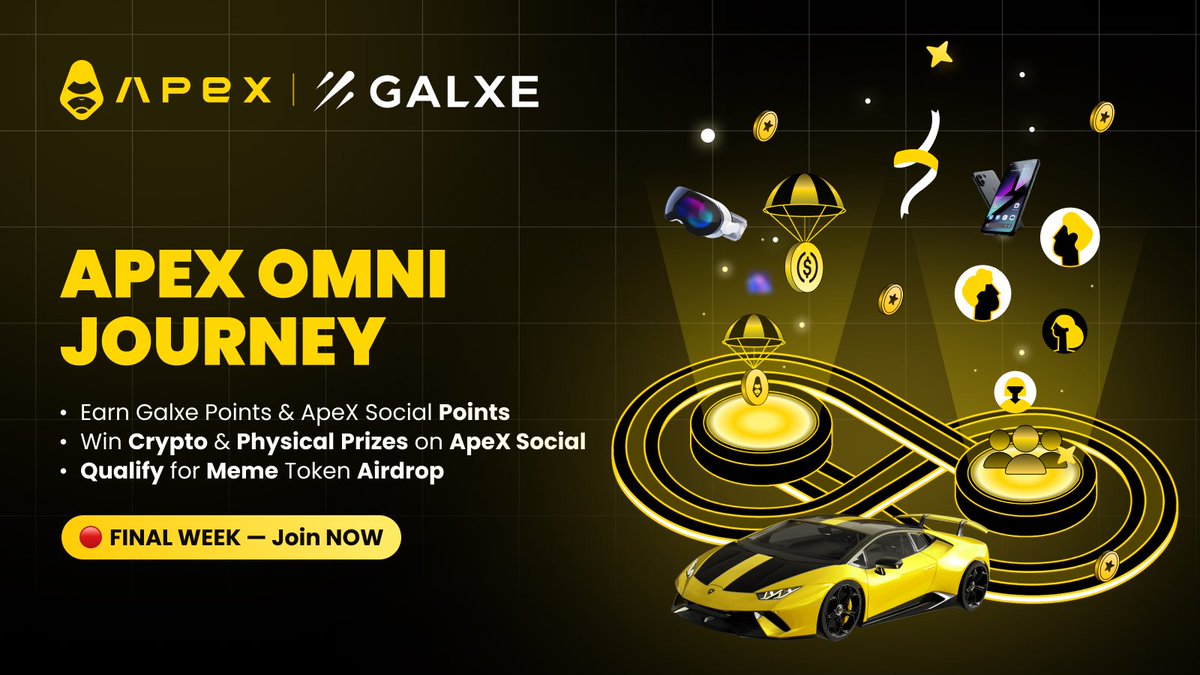 Less than a week to go until ApeX Omni Journey ends! Over 10,000  participants have joined the adventure to claim free crypto and real-world  rewards, as well as a slice of the