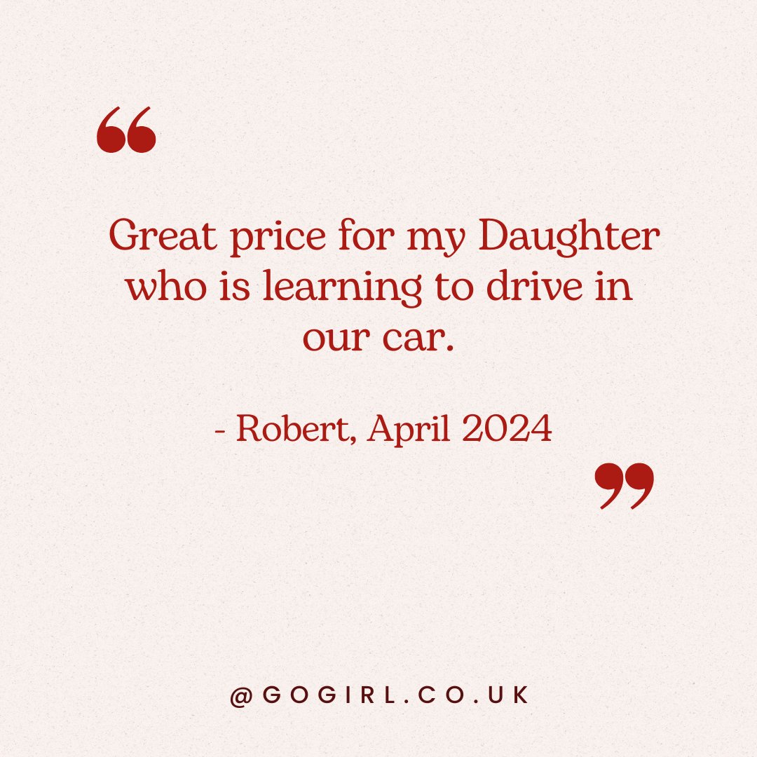 gogirlinsurance's tweet image. ⭐️⭐️⭐️⭐️⭐️

Go Girl can cover drivers as young as 17 and we make it easy for you to get learner cover🚗

getquote.gogirl.co.uk/quote/create

#LearnerDriverInsurance #NewDriver #CarInsurance #GoGirl