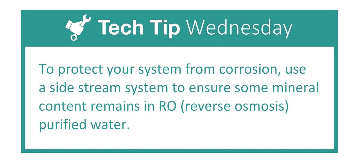 Lyncbywatts's tweet image. To protect your system from corrosion, use a side stream system to ensure some mineral content remains in RO (reverse osmosis) purified water. Learn more: ow.ly/actq50SkgnW #Lync #TechTipWednesday #SideStreamSystem