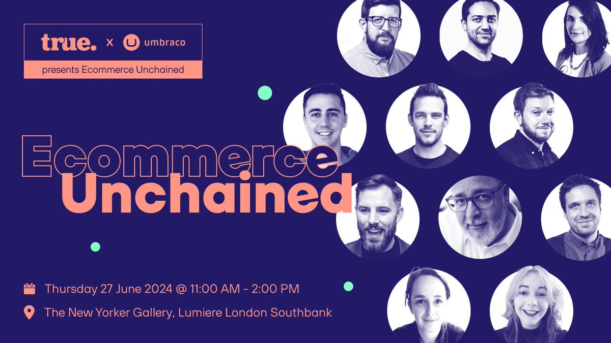 truedigital's tweet image. Here are some of the faces joining us for Ecommerce Unchained tomorrow.☀ The sun is shining, the agenda is packed,&amp;amp; we can&apos;t wait to dive into what&apos;s set to be the best event on Composable Commerce this year! #EcommerceUnchained #ComposableCommerce #Networking #SouthbankLondon