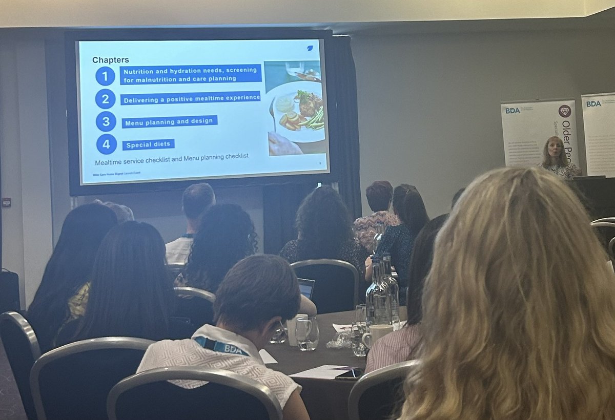 BDA_FoodServ's tweet photo. Jam packed agenda with the chapter leads giving an overview of each section. Followed by a Q&amp;A session with some great discussions covering food waste, nutrient and energy density! #CHDigest @BDA_olderpeople @BDA_Dietitians @NACCCaterCare @PrescQIPP https://t.co/EoKR8ijnqB