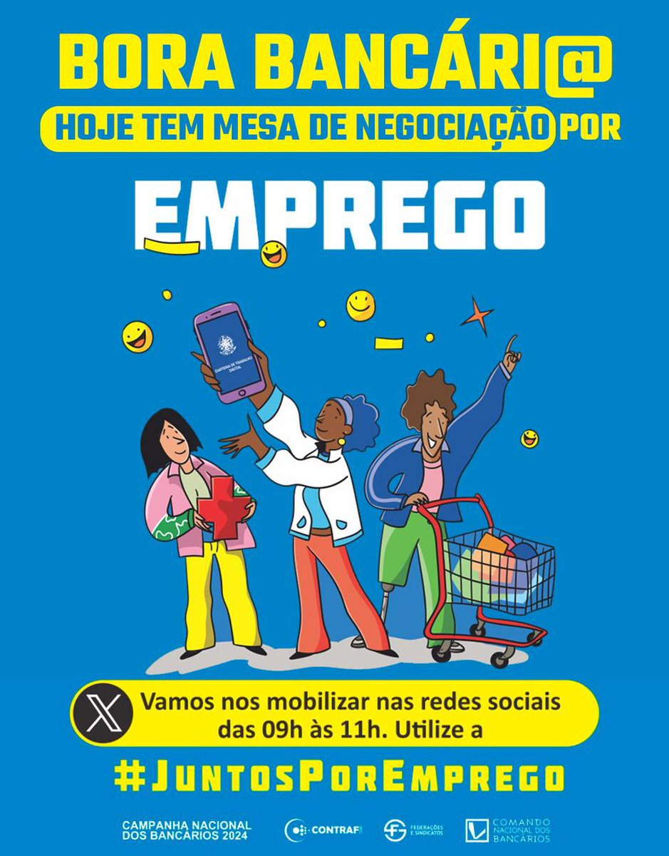 JonyAraujo4's tweet photo. #JuntosPorEmprego #fetecsp #Contrafcut #bancariosgru  bora negociação Fenaban reconhecer os esforços dos trabalhadores https://t.co/bxZLsBPEuW