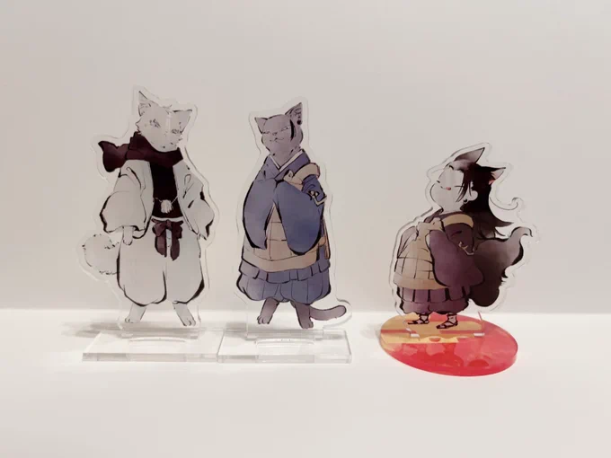 2024/06/30 西1ホール西イ7a「猫の鈴カステラ」 のお品書き  イラスト集は500円 アクリルスタンドは各500円 クリアしおり、ステッカーは各100円 ※頒布用のきょーそ様の台座はと同じくクリアな物になります ※アクスタは再販なので在庫少なめ  各種2点までお迎え可能です(並び直し可)