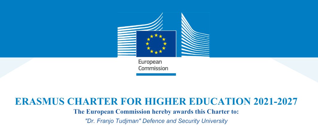 After a positive evaluation by the <a href="/EU_Commission/">European Commission</a> Dr. Franjo Tuđman Defense and Security University has recieved the Erasmus Charter for Higher Education enabling international cooperation and mobility within the <a href="/EUErasmusPlus/">Erasmus+</a> program. A big step for #sois_ft!