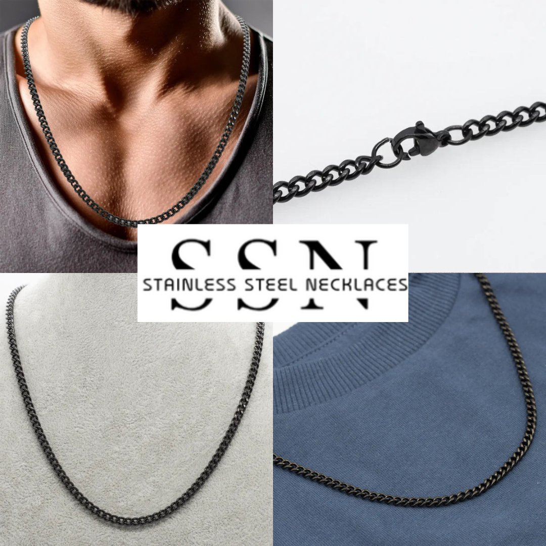 VincentFaithUK's tweet photo. 3mm Black Stainless Steel Curb Chain Necklace available in various lengths from 18" to 26" / 45cm to 65cm
https://t.co/P2BSIexHh9
10% off all Necklaces at https://t.co/FsucLO8HHf
#jewellery #chain #necklace #womensnecklace #menschain #stainlesssteel #wednesdayvibes https://t.co/dmjcLvOcCk